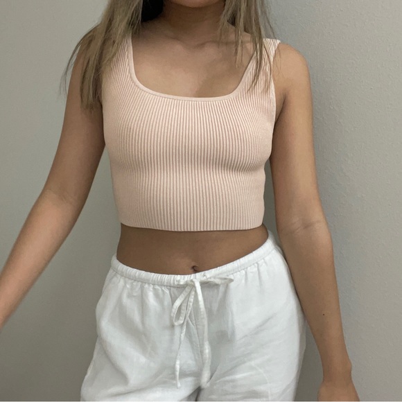 Aritzia Tops - aritzia babaton sculpt knit tank top cropped